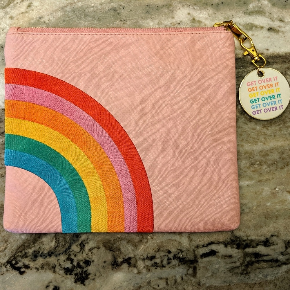 Studio DIY rainbow clutch and get over it keychain